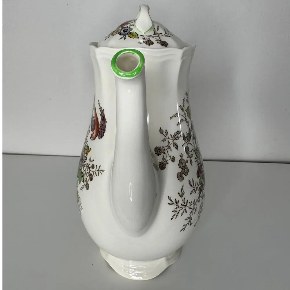 Royal Doulton Hampshire D6141 Coffee Pot Circa 1840 Floral England Vintage
